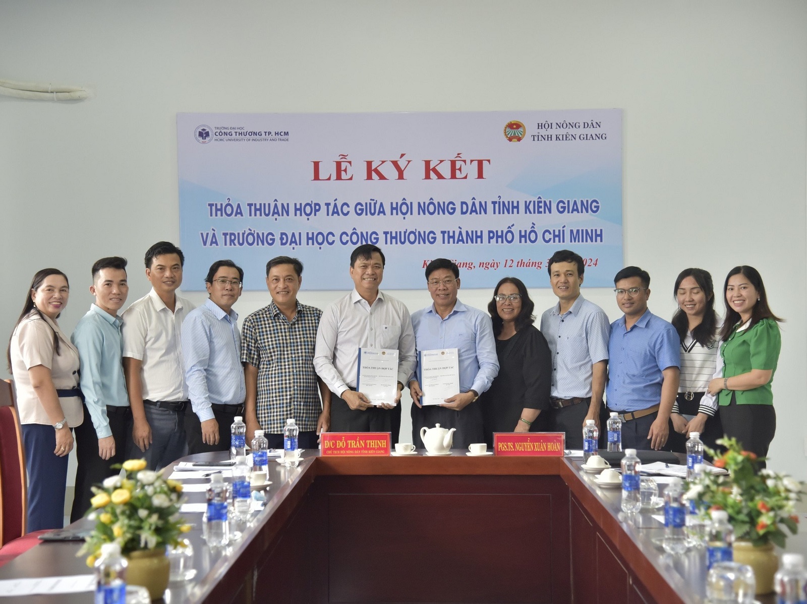 Lễ ký kết hợp tác giữa Trường Đại học Công Thương Thành phố Hồ Chí Minh (HUIT) với Hội Nông dân Tỉnh Kiên Giang