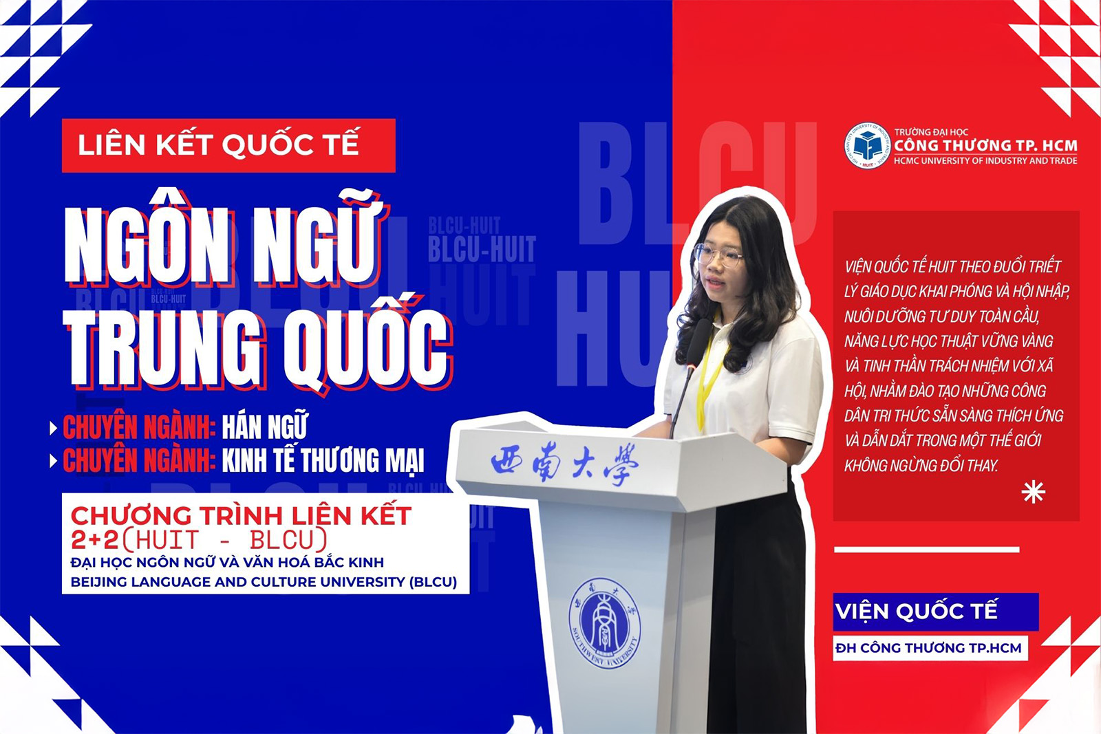 Thông tin tuyển sinh Đại học Liên kết quốc tế 2+2 năm 2026 ngành Ngôn ngữ Trung Quốc tại Đại học Ngôn ngữ và Văn hóa Bắc Kinh (Trung Quốc)