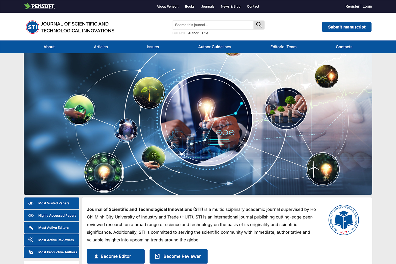 HUIT chính thức ra mắt Tạp chí Khoa học Quốc tế Journal of Scientific and Technological Innovations (STI)