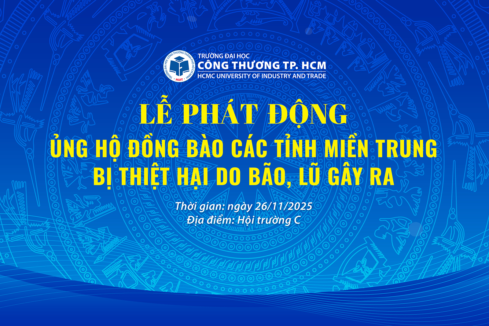 Lễ Phát động Ủng hộ đồng bào các tỉnh miền Trung bị thiệt hại do bão, lũ gây ra
