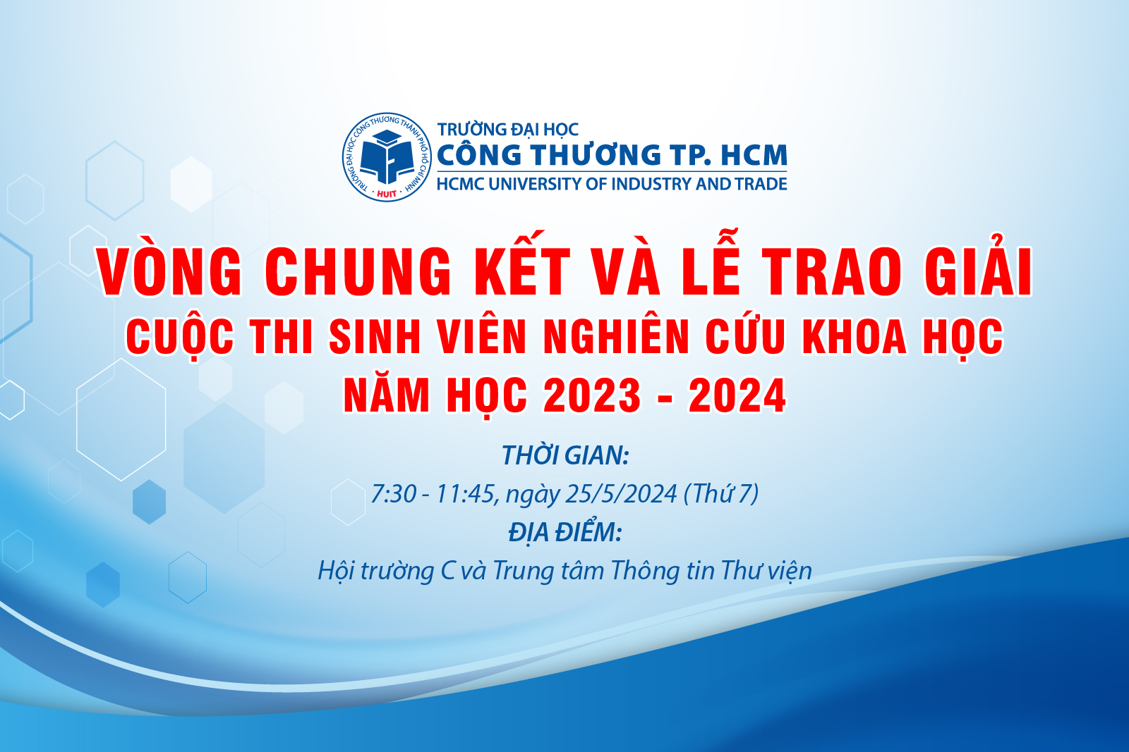 Tổ chức Vòng Chung kết và Lễ trao giải thưởng Cuộc thi Sinh viên NCKH cấp Trường năm học 2023 - 2024