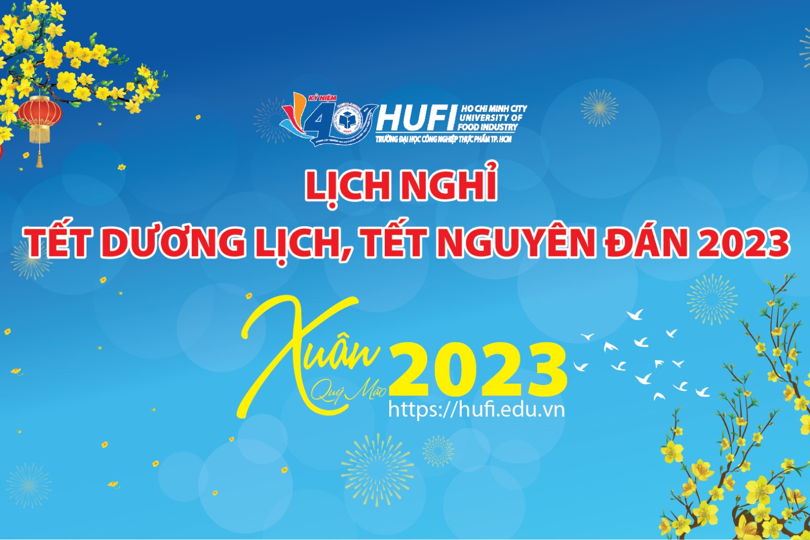 Lịch nghỉ tết Dương lịch, Tết Nguyên Đán Quý Mão 2023