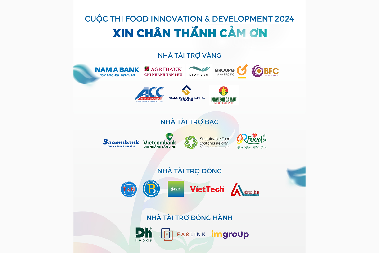 Đồng hành đổi mới sáng tạo - Hành trình thành công quý giá cùng các nhà tài trợ của Food Innovation and Development 2024