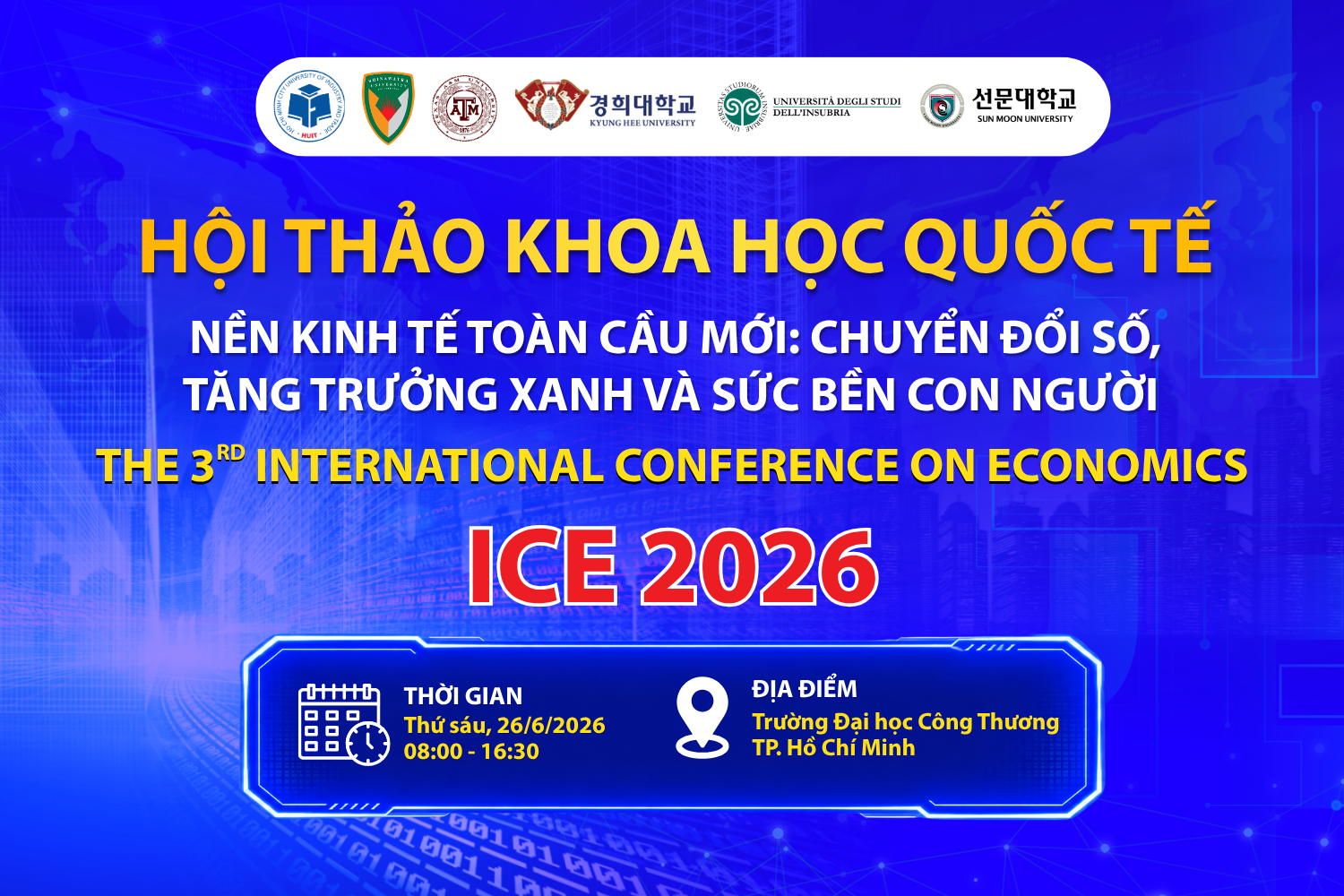 Thông báo số 1 - Hội thảo Quốc tế về Kinh tế lần thứ 3 